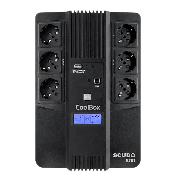 COOLBOX SAI SCUDO3 800VA/480W CON PANTALLA  LCD 1