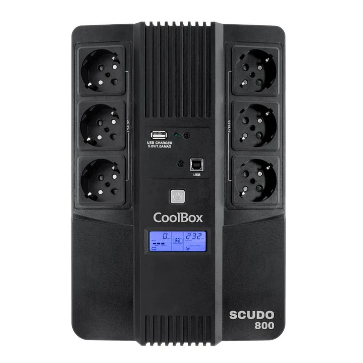 COOLBOX SAI SCUDO3 800VA/480W CON PANTALLA  LCD 2