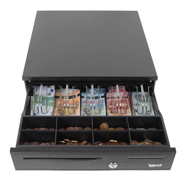 iggual Cajón Portamonedas IRON-50 42cm 5+8 negro 1