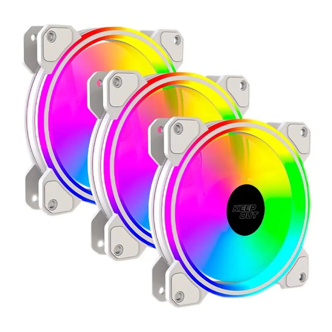 Keep Out Ventilador XFC-120DRW White 5V ARGB 3x2 1