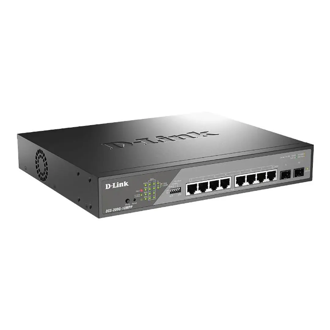 D-Link DSS-200G-10MP Switch 8xGbE PoE 2xSFP LR 2