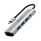 iggual Hub tipo C 5 puertos 3xUSB + RJ45 + tipo C - Miniatura 1