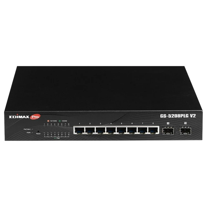 Edimax PRO GS-5208PLG V2 Switch 10xGB PoE+ (2xSFP) 1