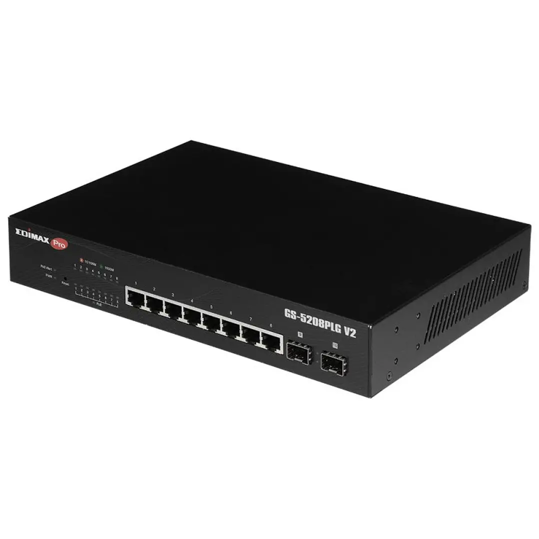 Edimax PRO GS-5208PLG V2 Switch 10xGB PoE+ (2xSFP) 2