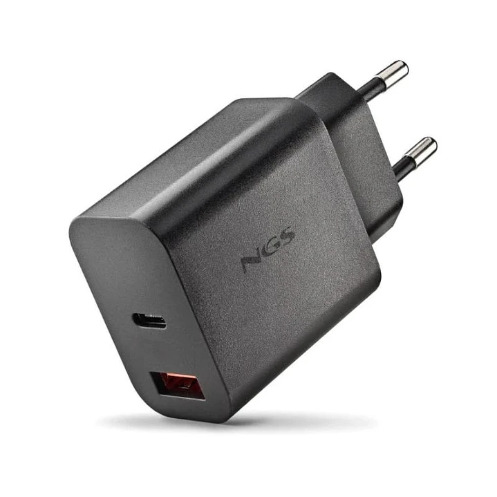NGS CARGADOR GAN ULTRARAPIDO 20W USB-C+ USB-A 1
