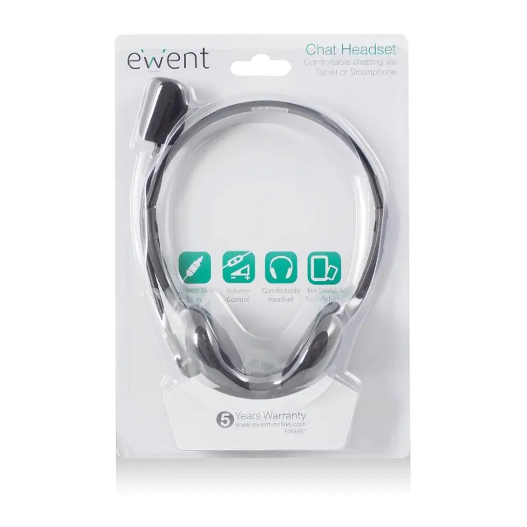 EWENT Auriculares diadema con micro mini jack 2