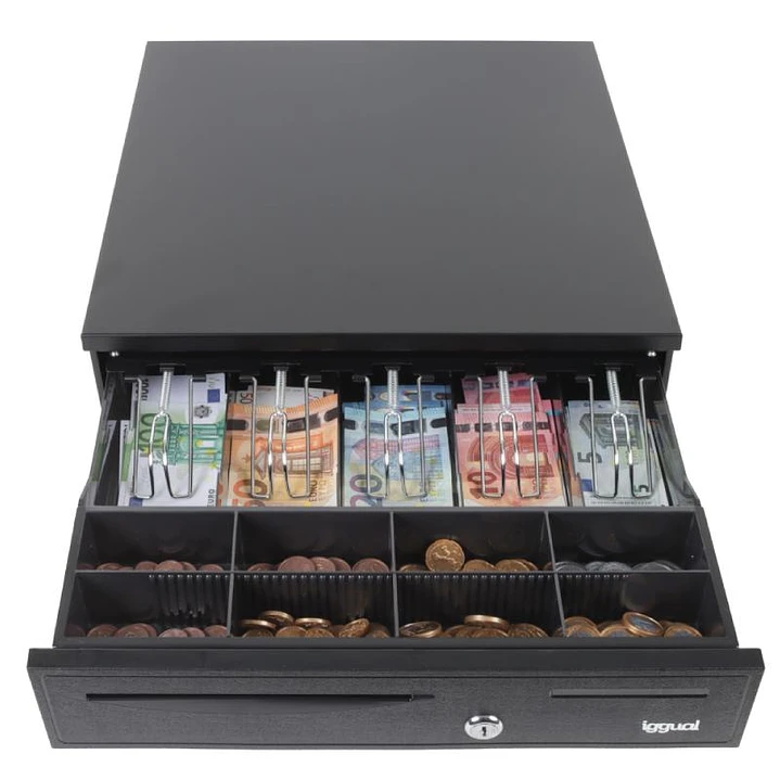 iggual Cajón portamonedas IRON-20 42cm 4+8 negro 1