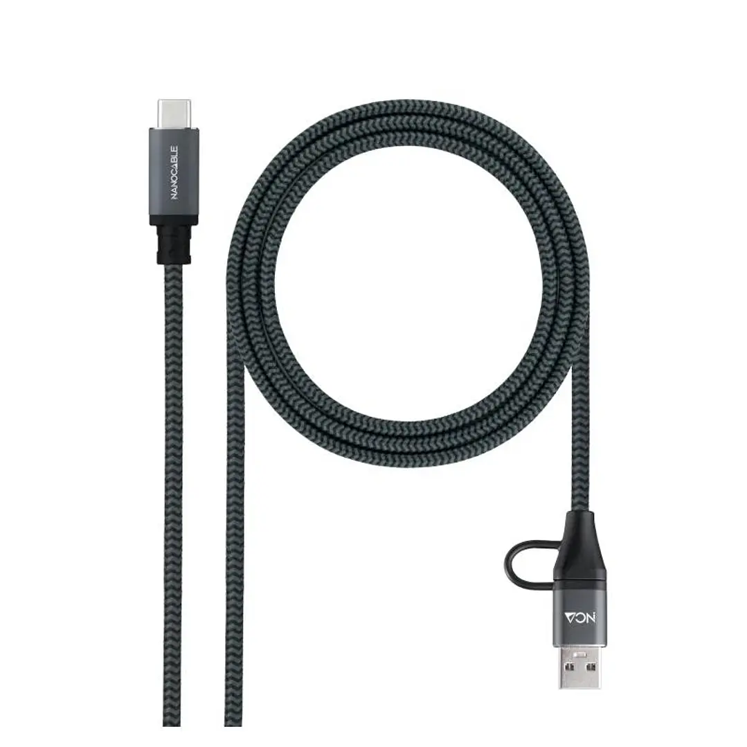 Nanocable Cable USB3.2 100W USB-C+A/USB-C 3 M 1