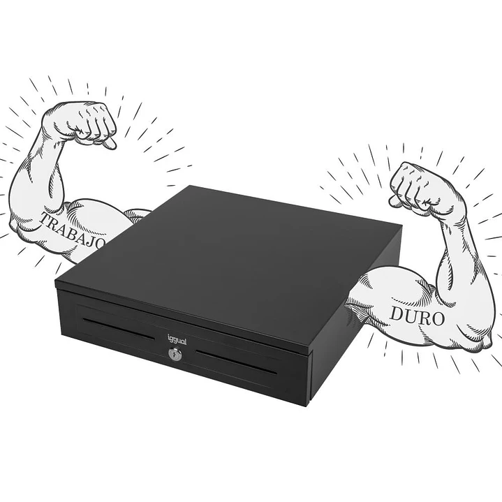 iggual Cajón portamonedas IRON-HD 41cm 5+8 negro 2