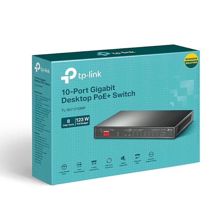 TP-Link TL-SG1210MP Switch 8xGb PoE+ 2xGb 1xSFP 4