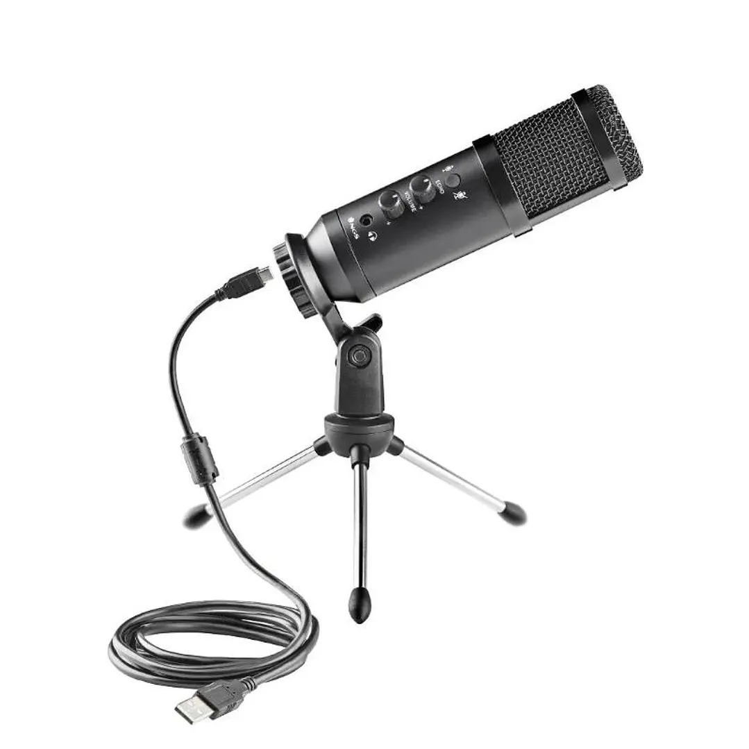 NGS MICROFONO UNIDIRECCIONAL CON TRIPODE Y USB 1
