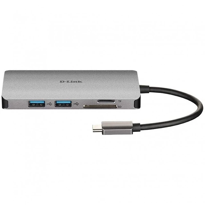D-Link DUB-M810 Hub USB-C 8 en 1 HDMI/Eth/CardRead 2