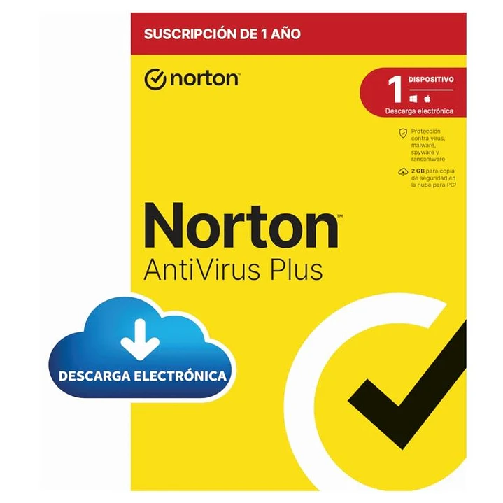 NORTON ANTIVIRUS PLUS 2GB ES 1L/1A ESD 1