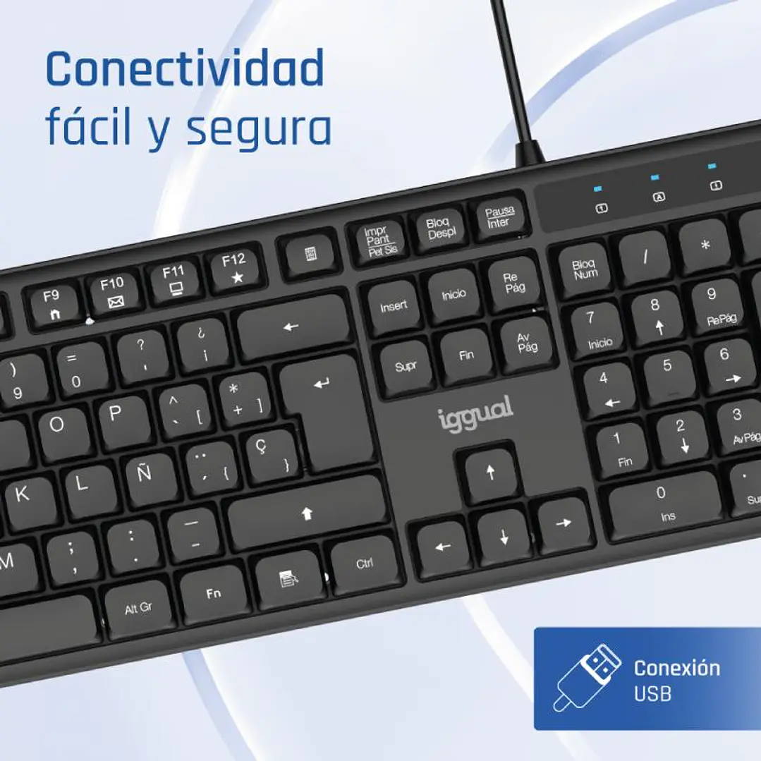 iggual Teclado USB estándar CK-SILENT-105T negro 3
