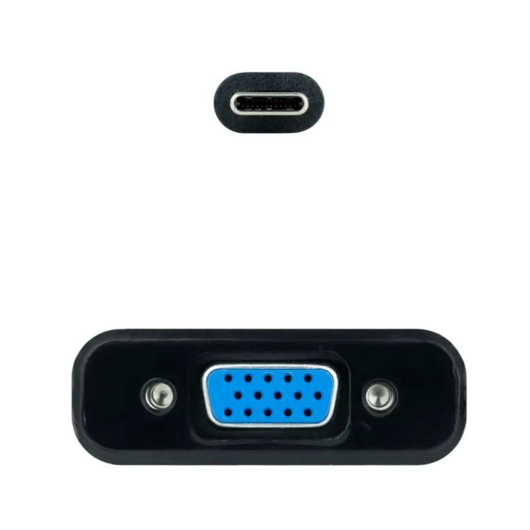 Nanocable Conversor USB-C/M a VGA/H Negro 10cm 3