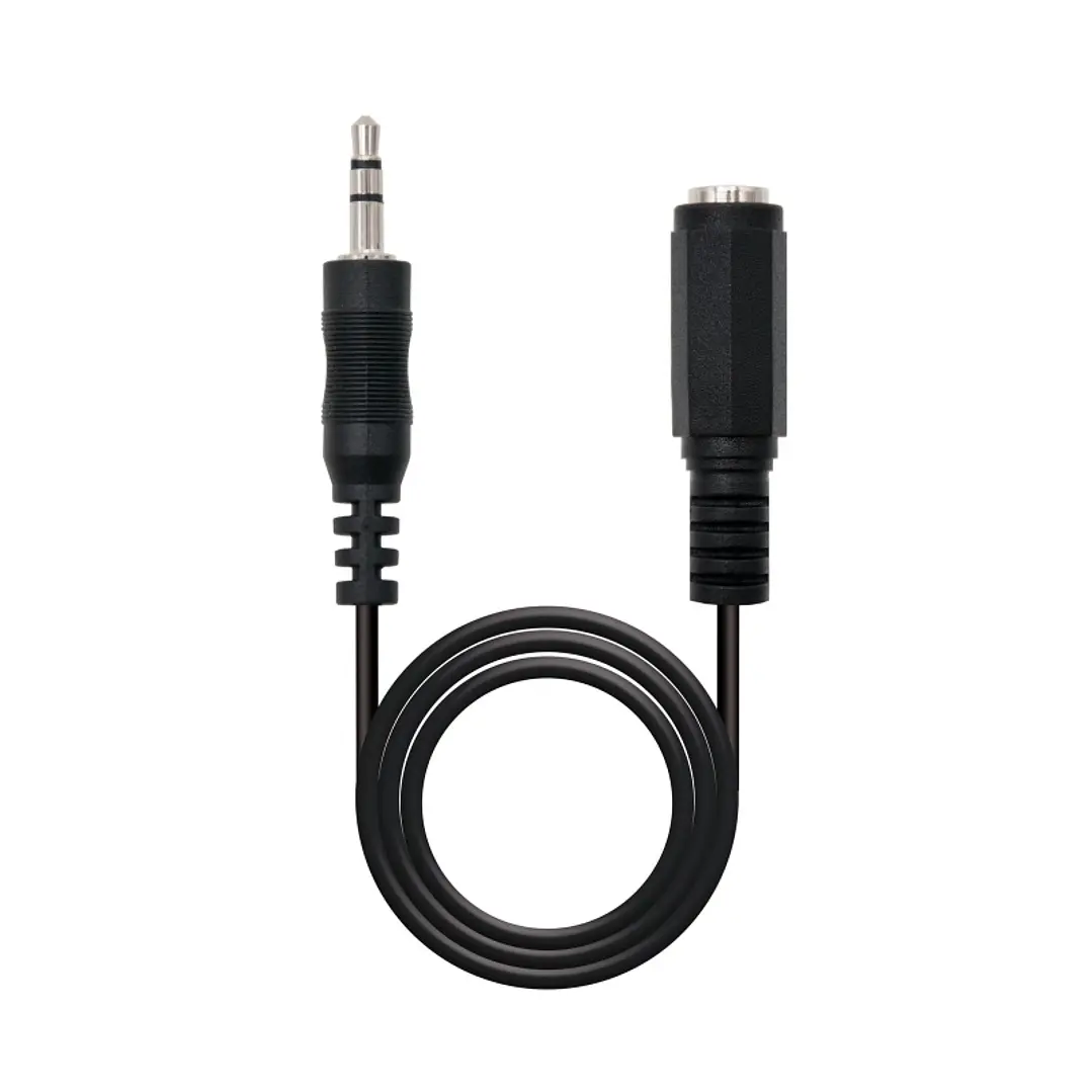 Nanocable Cable Audio, Jack 3.5/M-H, Negro, 3 M 1