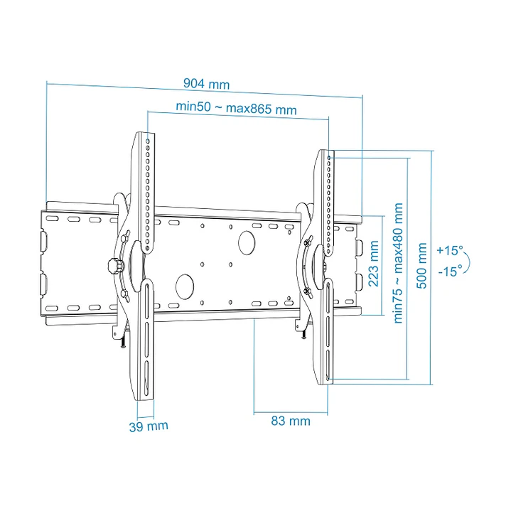 Tooq  LP4970T-B Soporte TV 37