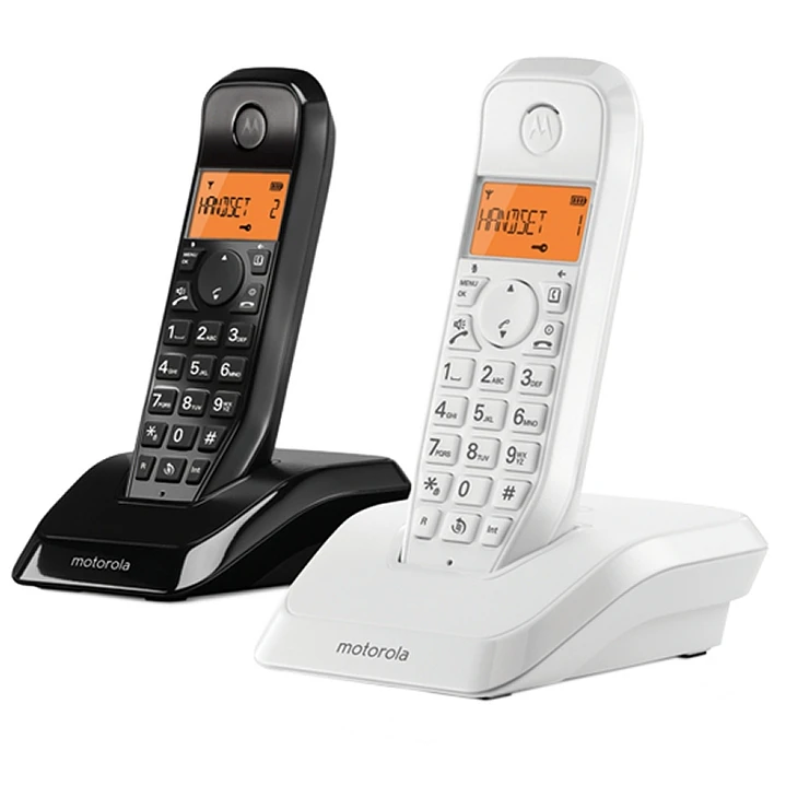 MOTOROLA S1202 Telefono DECT DUO Blanco / Negro 1