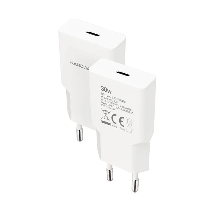 Nanocable Cargador USB-C/PD 30W   Blanco 2