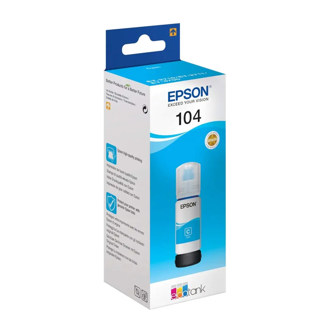 Epson Botella Tinta Ecotank 104 Cyan 1