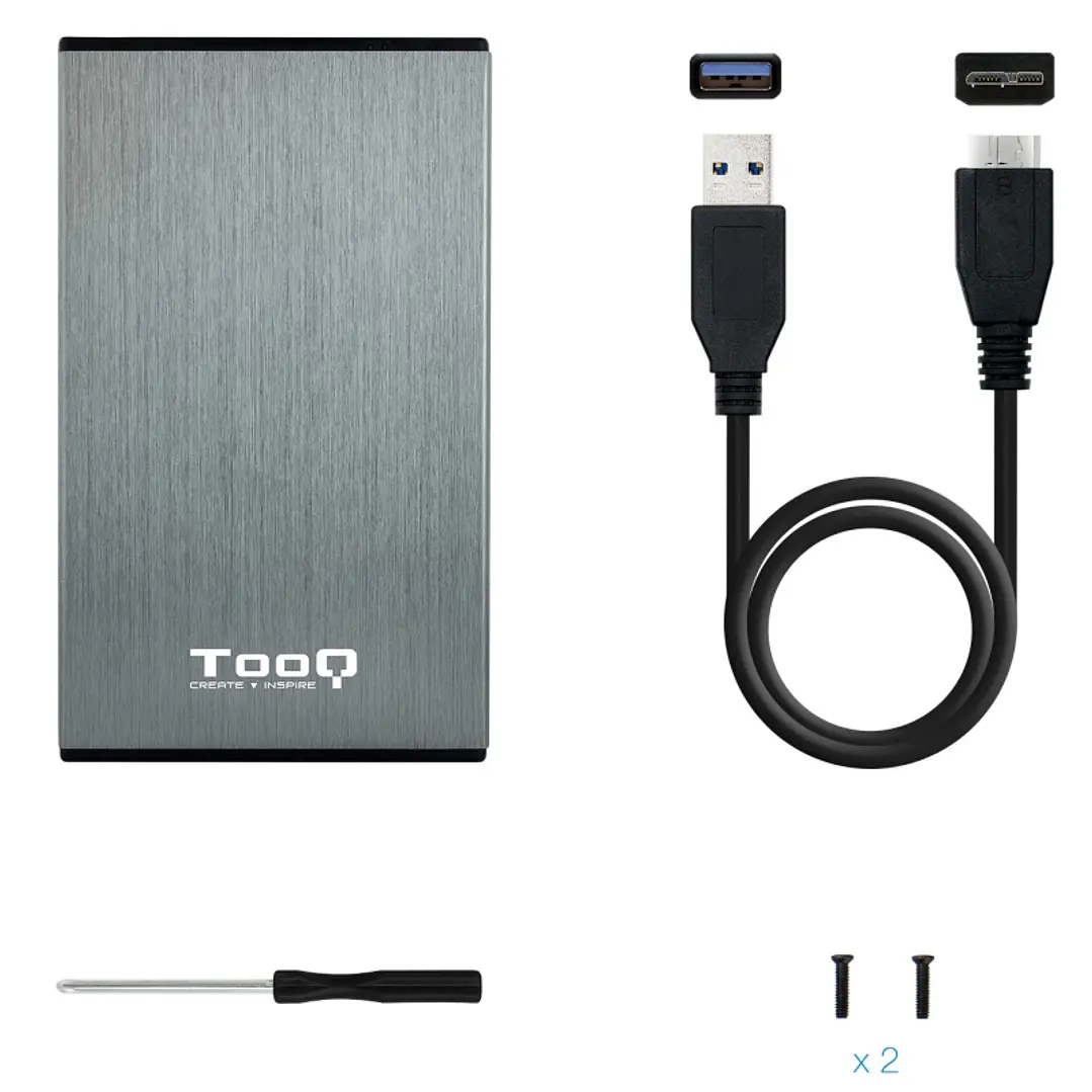 Tooq TQE-2527G Caja HDD 2.5
