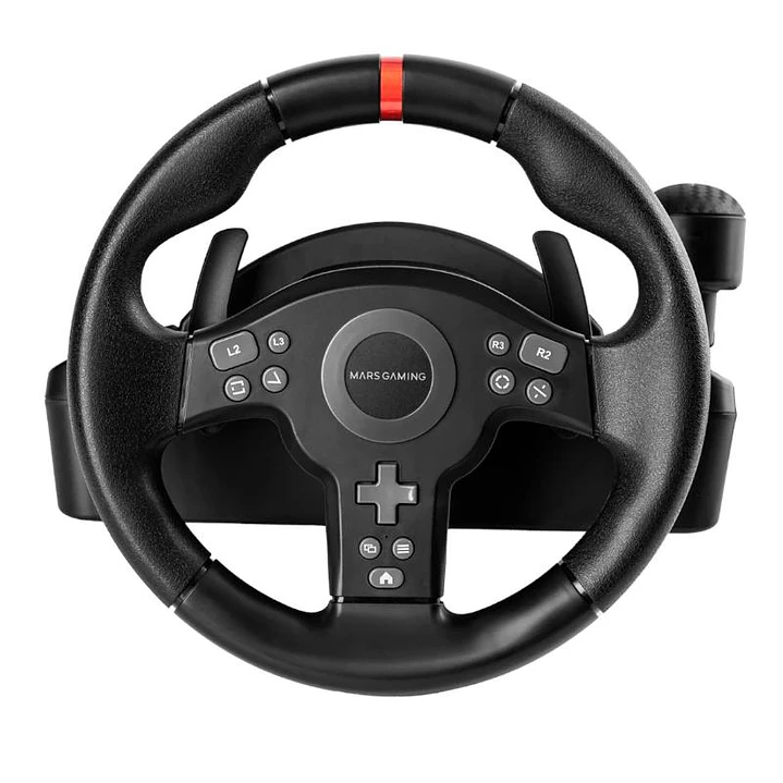 MARS GAMING Volante Simulación Carreras Negro 4