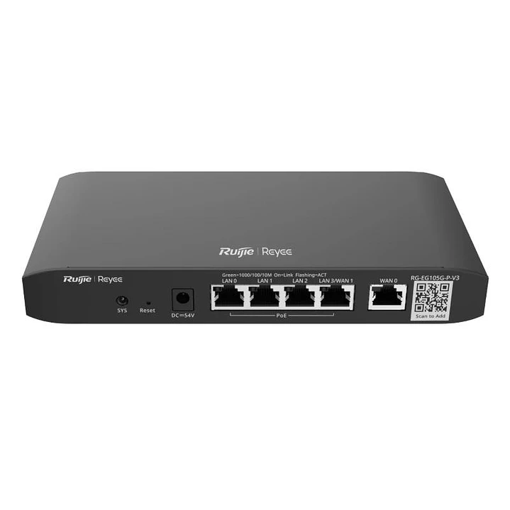 Reyee Cloud Router 5xGbE (4 POE+) 54W 2xWAN 3