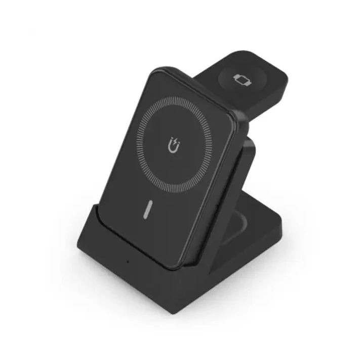 Aisens Cargador Inalámbrico USBC 15W 4 en 1 Negro 1