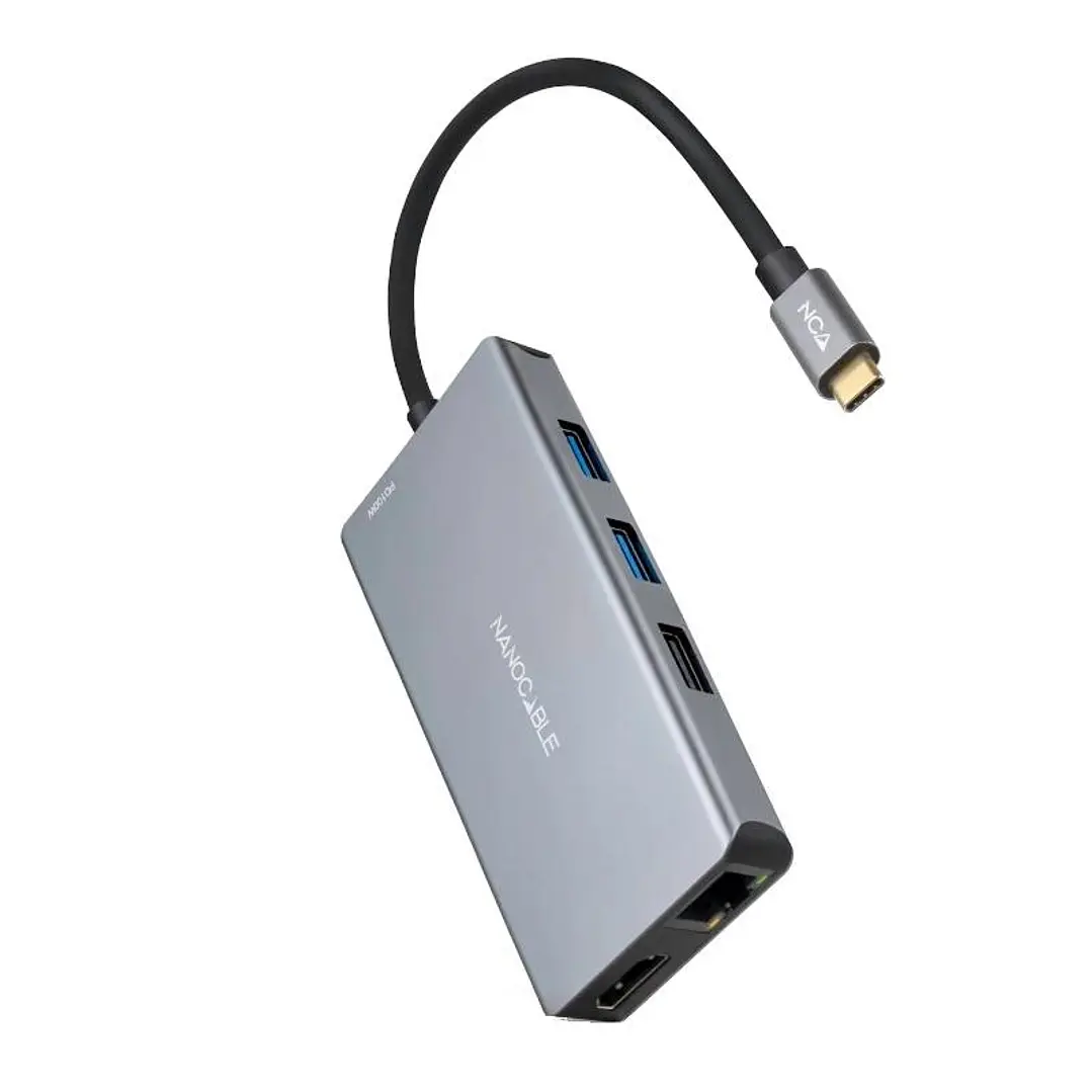 Nanocable Hub USB-C 3xUSB-A+2xHDMI+RJ45+TF+SD+PD 1