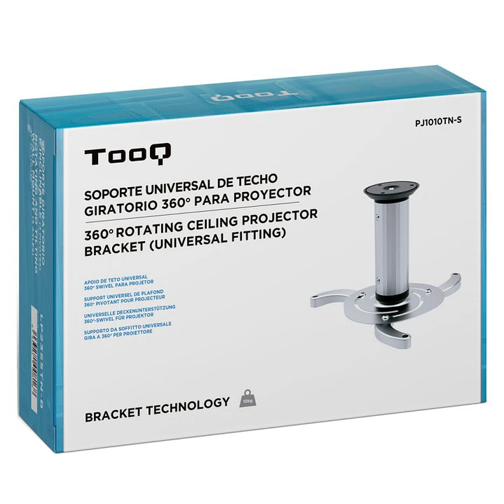 Tooq PJ1010TN-S Soporte Proyector Techo Plata 2