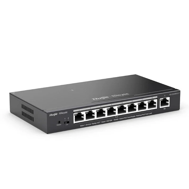 Reyee ES209GC-P Switch 9xGbE (8 PoE/POE+) 120W 3