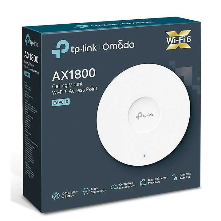 TP-Link EAP610 AP WiFi6 AX1800 Techo Dual 1xGbE 2