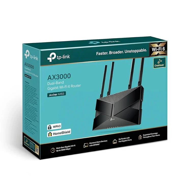 TP-Link Archer AX53 Router WiFi6 AX3000 4xLAN 1xWA 4