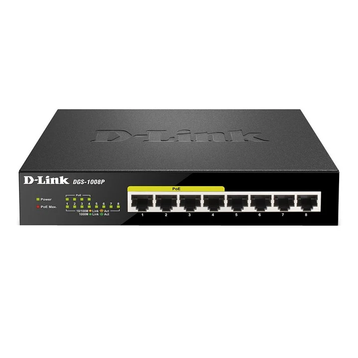 D-Link DGS-1008P Switch 8xGB 4xPoE 1