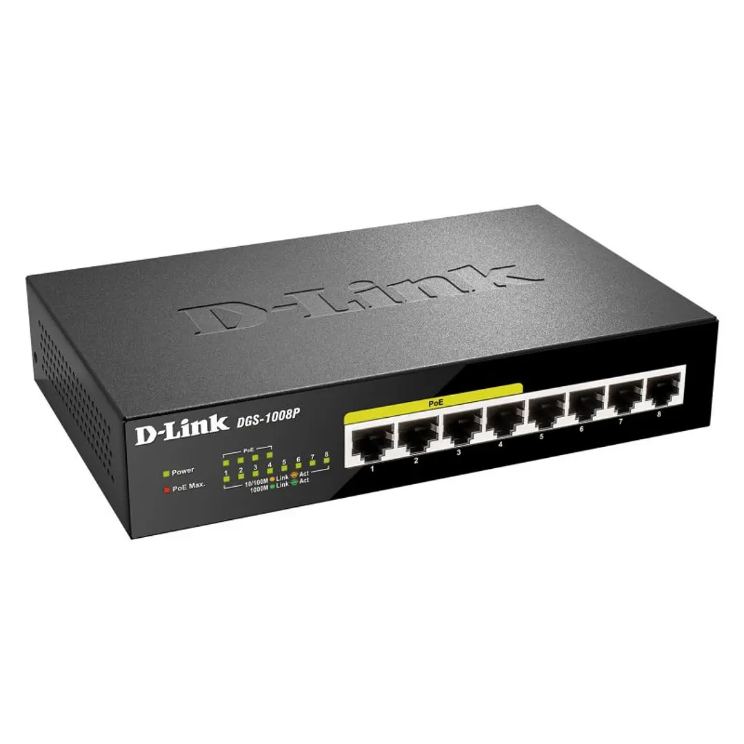 D-Link DGS-1008P Switch 8xGB 4xPoE 2