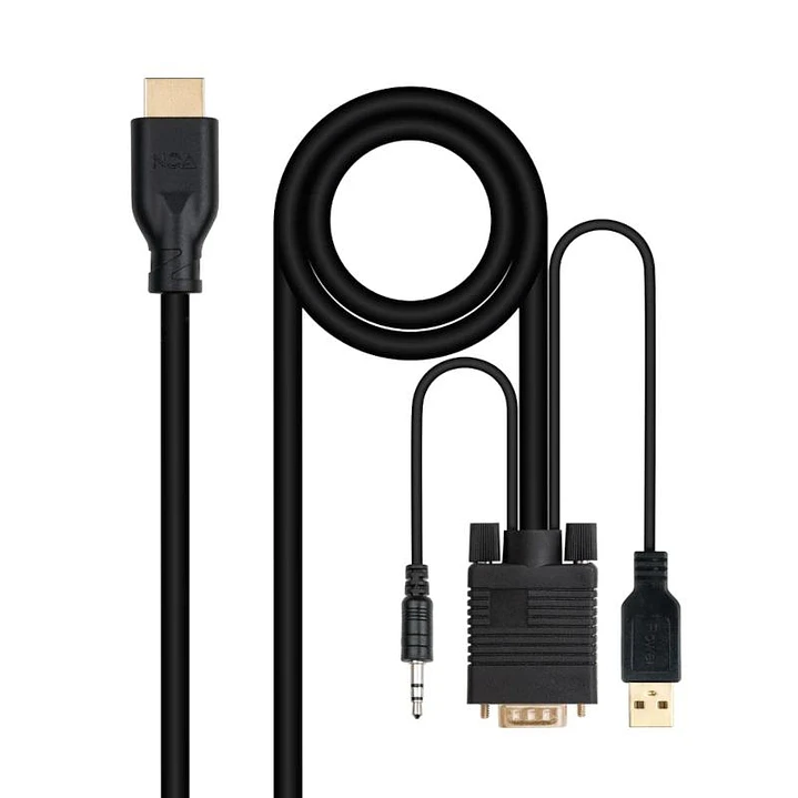 Nanocable Conversor VGA+Audio a HDMI M-M 1,8 m 1