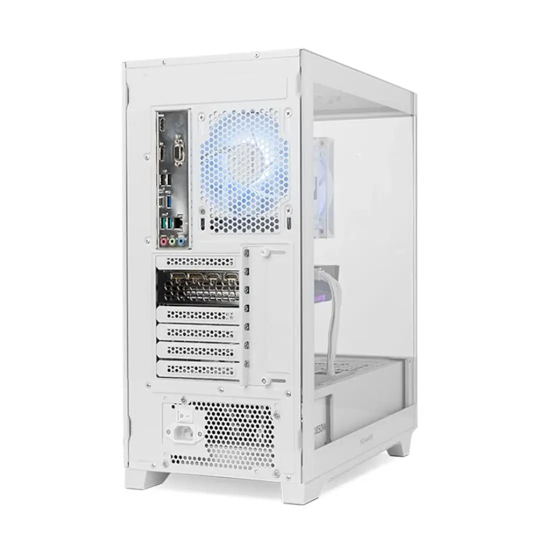 NOX Semitorre HUMMER ETHER  Cristal Curvo Blanco 3