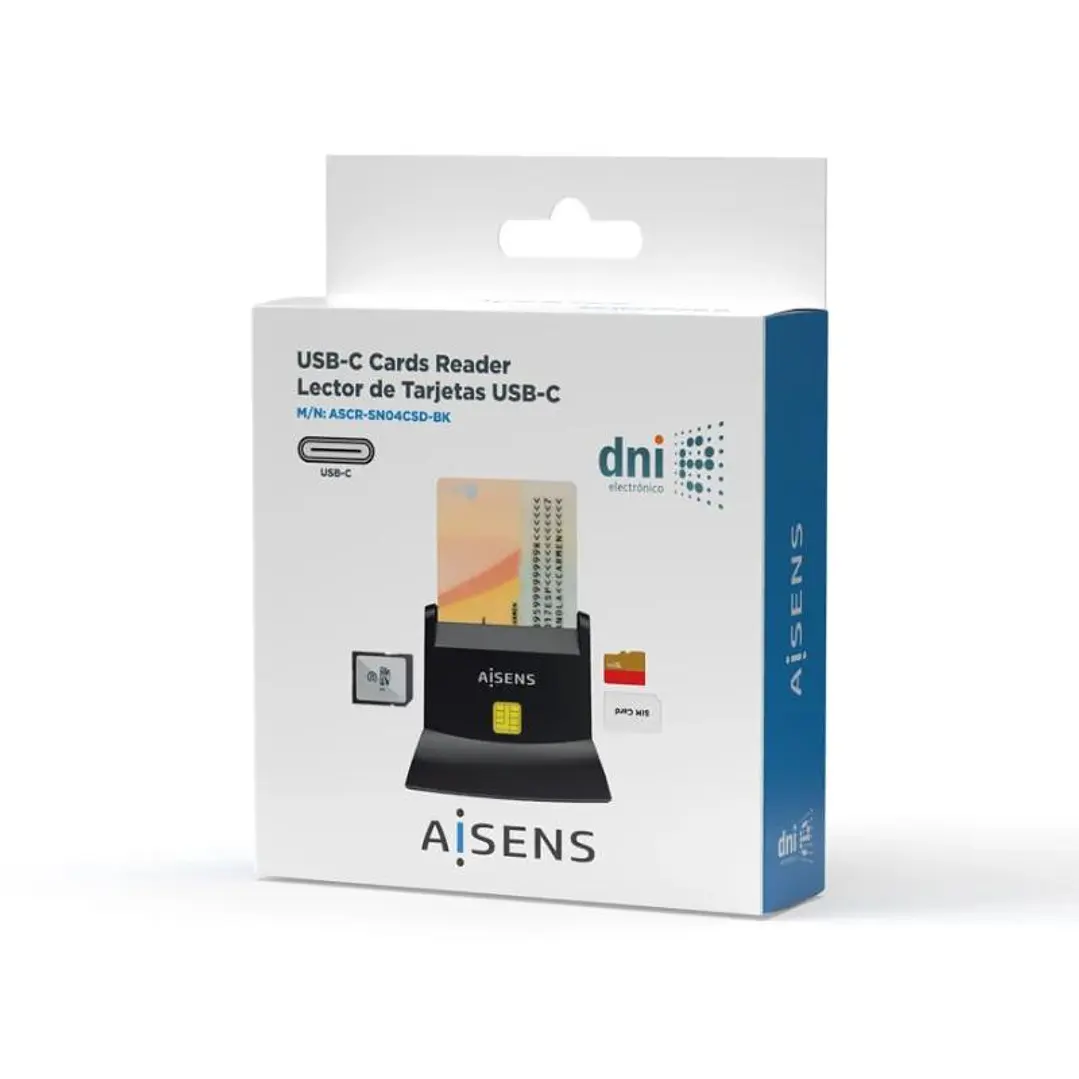 Aisens Lector DNI SIM SD MSD MMC RS-MMC MMC MUSBC 4