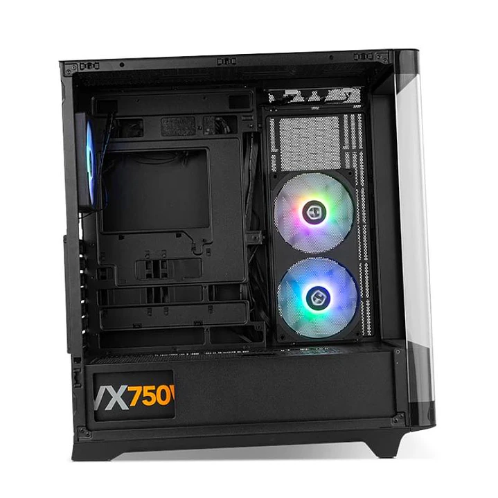 NOX Semitorre HUMMER ETHER Cristal Curvo Negro 4