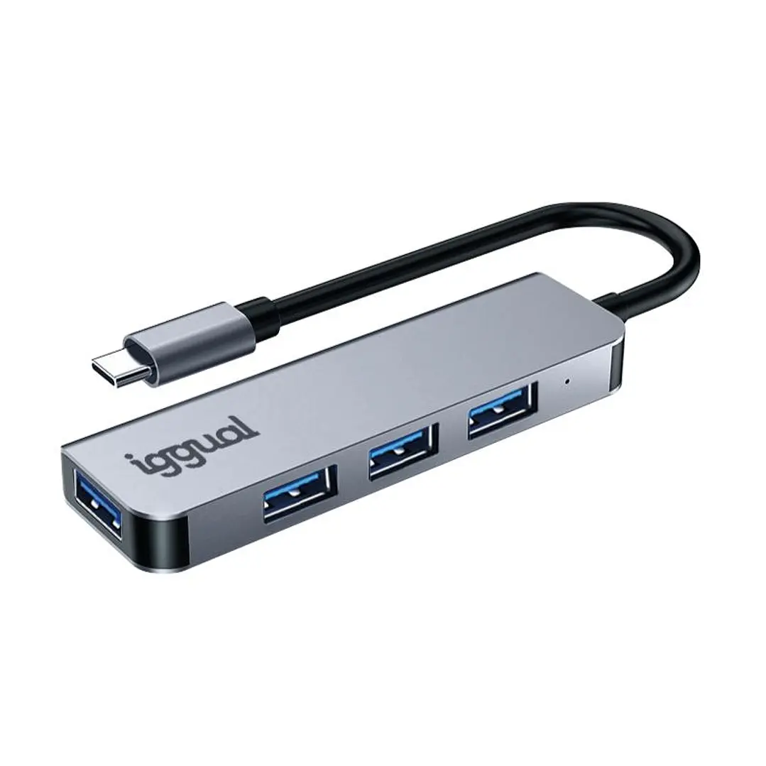 iggual Hub USB 3.0 tipo C x 4 puertos USB-A 3.0 1