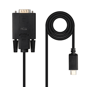 Nanocable Cable Conversor USB-C/M a VGA/M 1,8 M