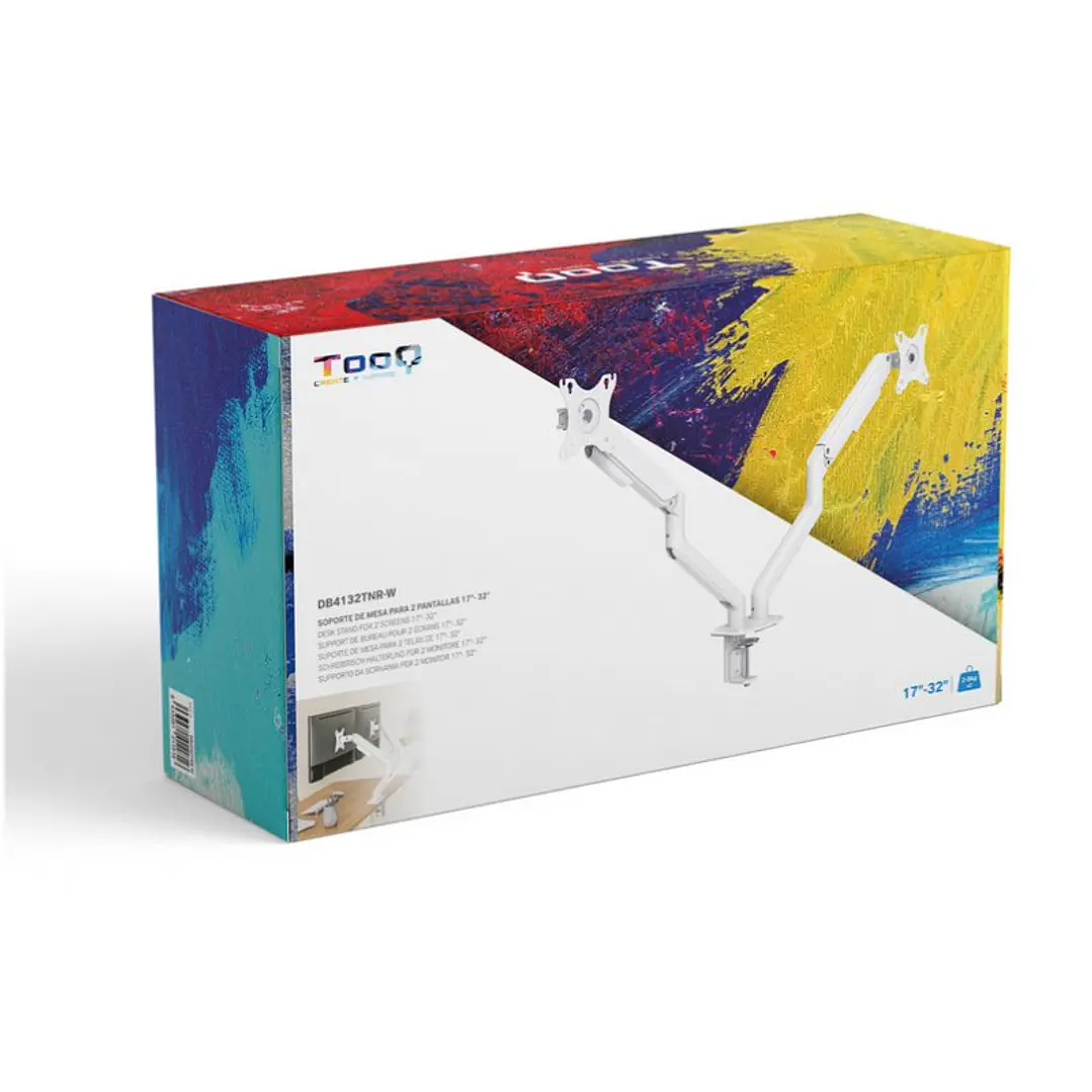 Tooq DB4132TNR-W Soport.mesa 2 monitor/tv 17-32