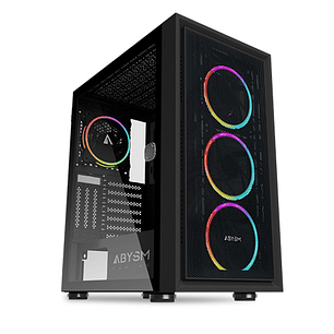 Abysm Danube Kamp Black Caja Torre ATX, ITX, Micro ATX - Lateral Cristal Templado - 3.5
