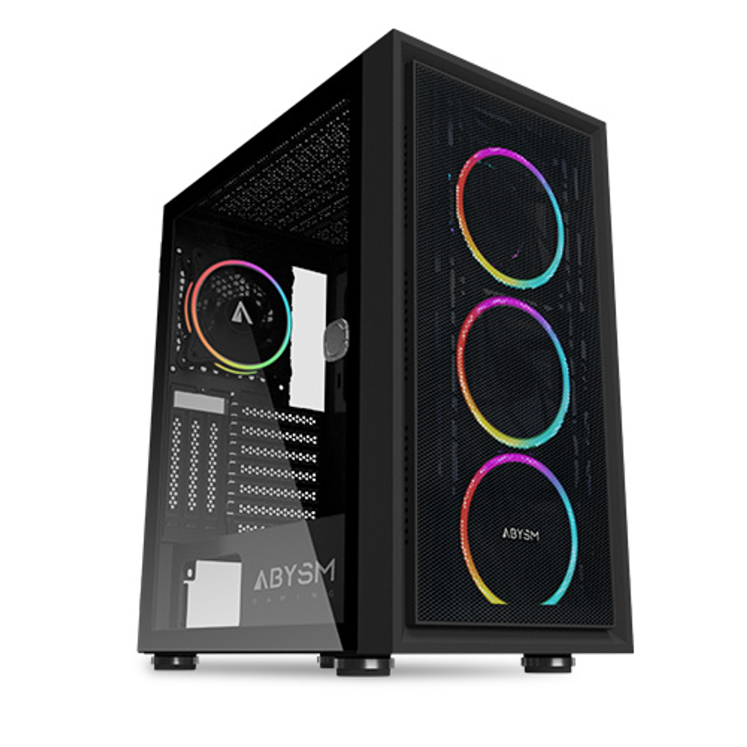 Abysm Danube Kamp Black Caja Torre ATX, ITX, Micro ATX - Lateral Cristal Templado - 3.5