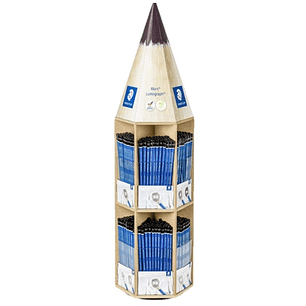 Staedtler Mars Lumograph 100 Expositor con 576 Lapices de Grafito de Graduaciones Surtidas - Alta Resistencia a la Rotura - Madera de Bosques Certific