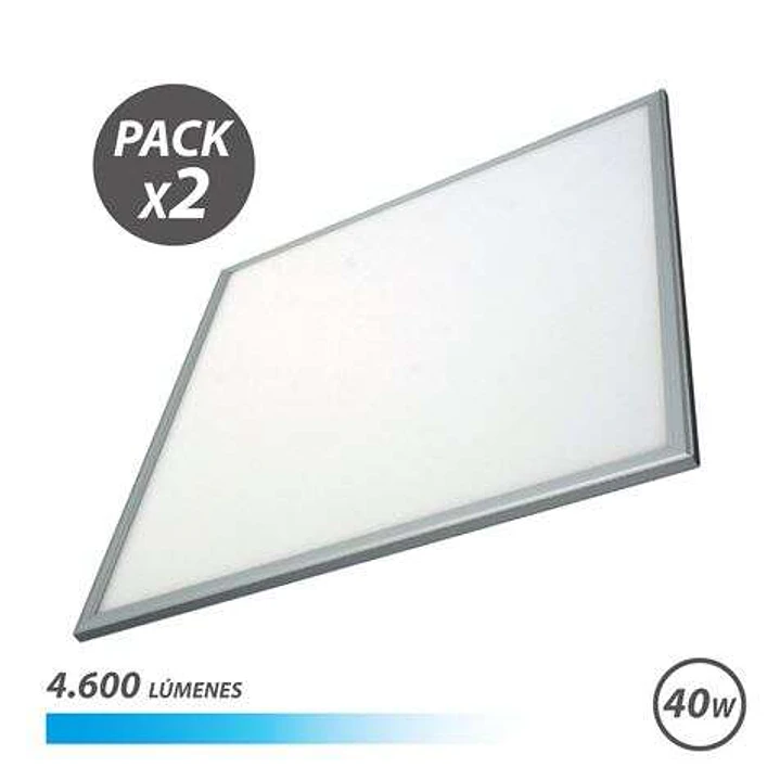 Elbat Pack 2 Paneles LED 60X60 40W 4600LM Luz Fria 1