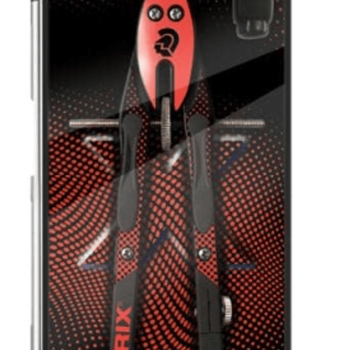 Staedtler Norix 555 Compas Metalico Escolar de Precision - Mecanismo Pulsador y Ajuste por Rueda Central - Color Rojo/Negro 1