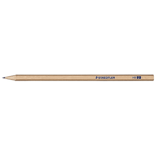 Staedtler Noris Natural 130 Lapiz de Grafito Hexagonal HB - Madera Certificada FSC - Cuerpo de Color Madera Natural