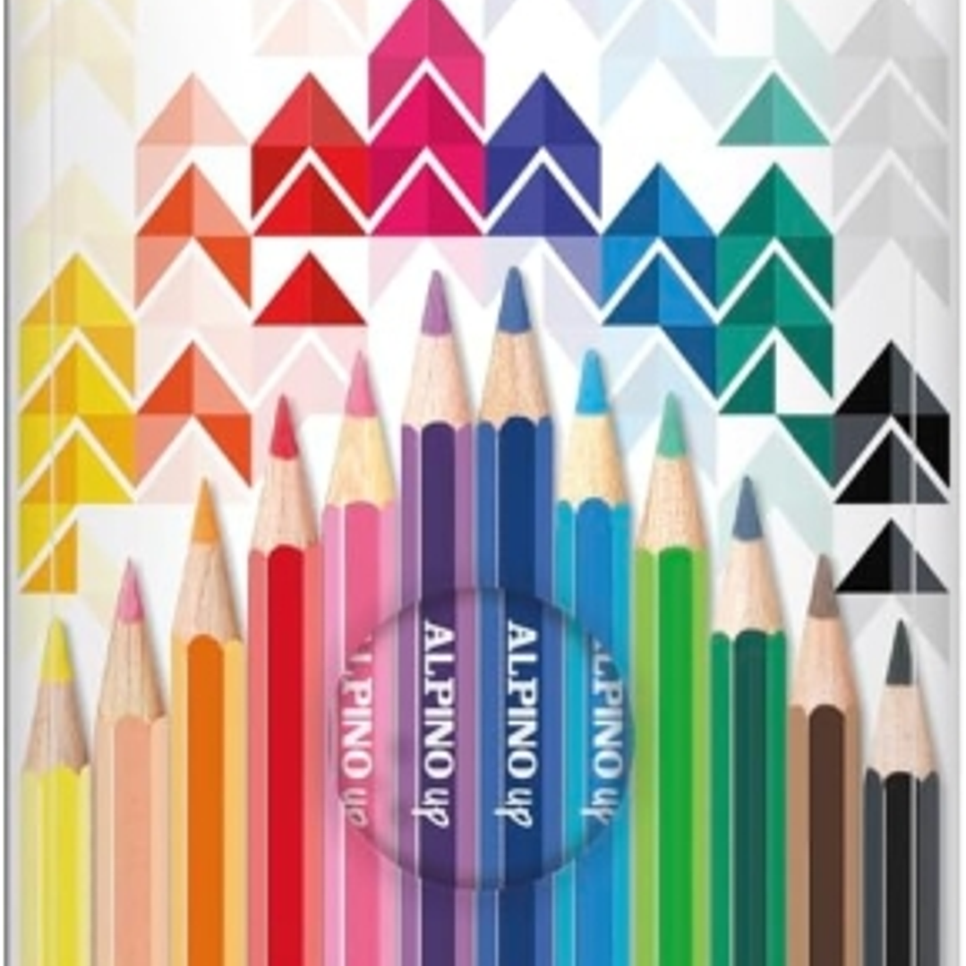 Alpino Up Pack con 12 Lapices de Colores Hexagonales - Mina Premium - Resistente a la Rotura - Colores Surtidos 1