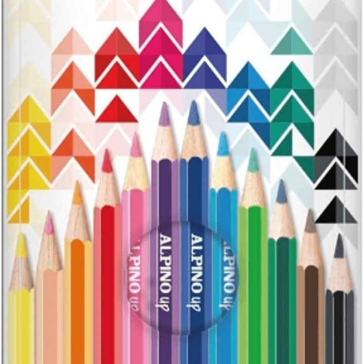Alpino Up Pack con 12 Lapices de Colores Hexagonales - Mina Premium - Resistente a la Rotura - Colores Surtidos 1